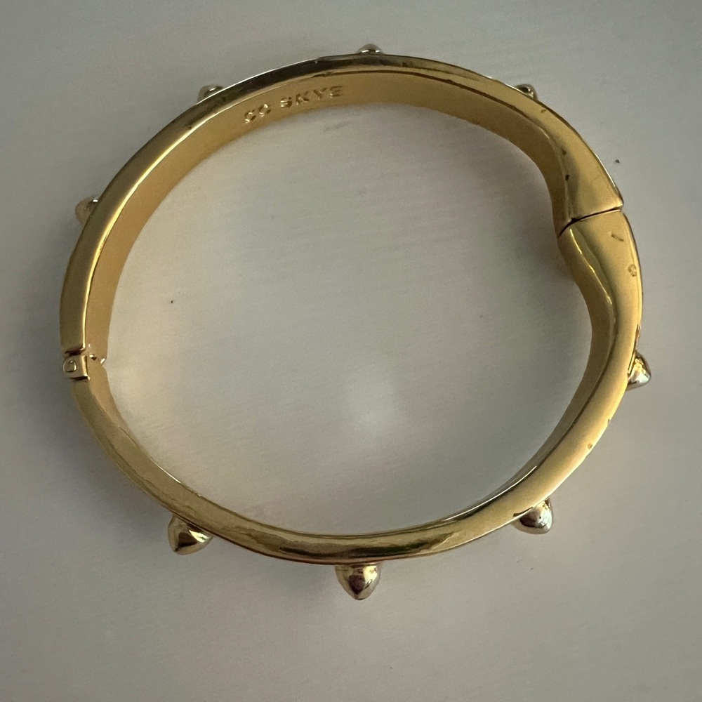 CC Skye Gold Plates Mini Spike Bangle - Picture 2 of 6